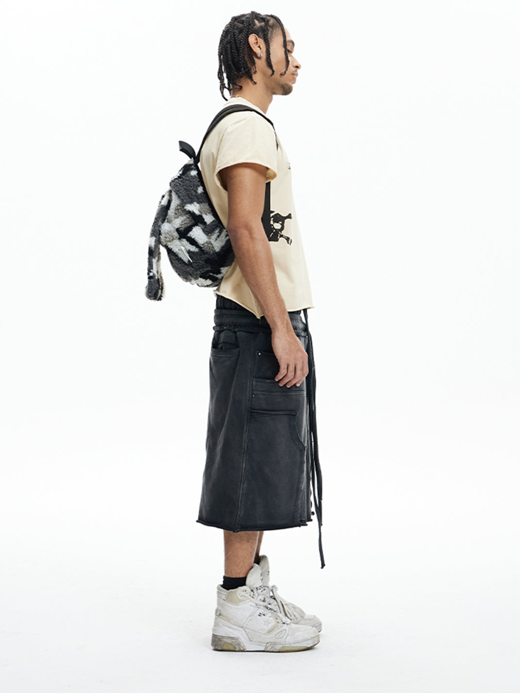 DND4DES | Dual Waist Washed Cropped Shorts - PSYLOS 1, DND4DES | Dual Waist Washed Cropped Shorts, Cargo Pants, DND4DES•JAPAN, PSYLOS 1